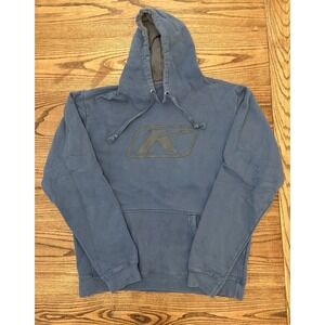 Klim Men's Large K Corp Blue Graphic Hoodie Sweatshirt Motor Sports